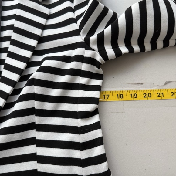Express Blazer Womens M Ponte Knit Striped Jacket 1 Button Office Career NWT - Picture 10 of 12